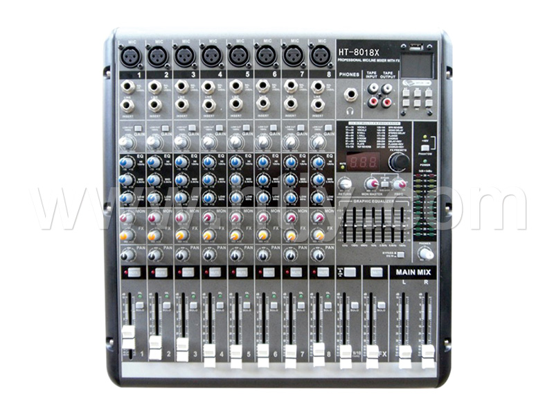 八路調音臺（帶USB）HT-8018X